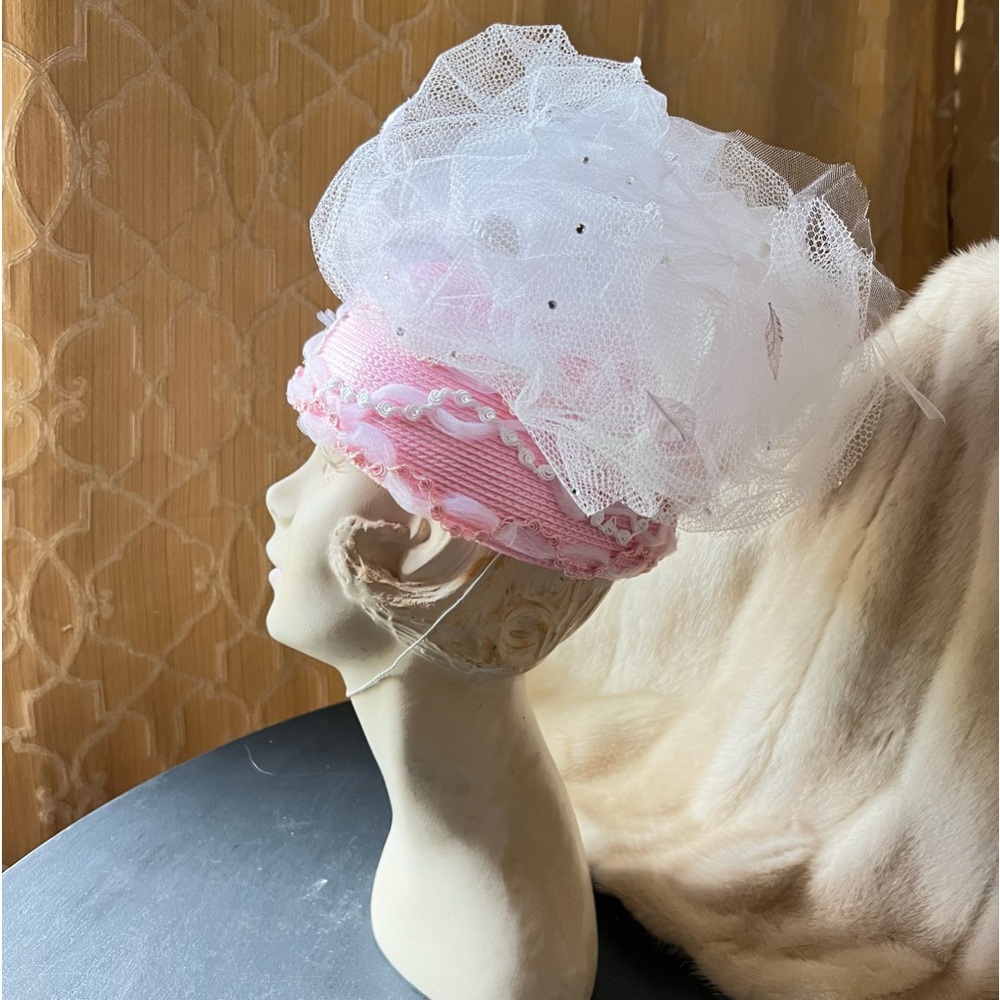 Pink Hat Costume Statement Flamingo Statement Piece Vintage Stage 50s Halloween
